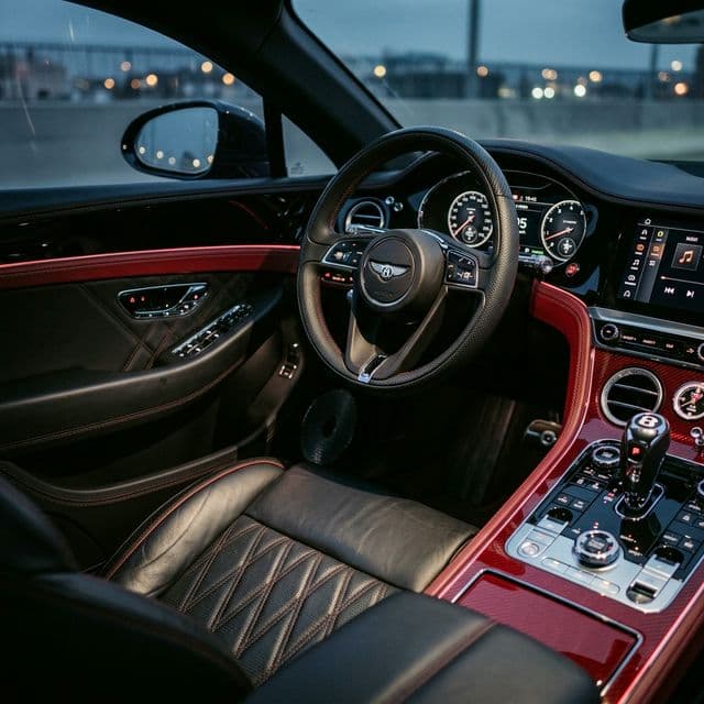 Luxury car service interior -- premium sedan